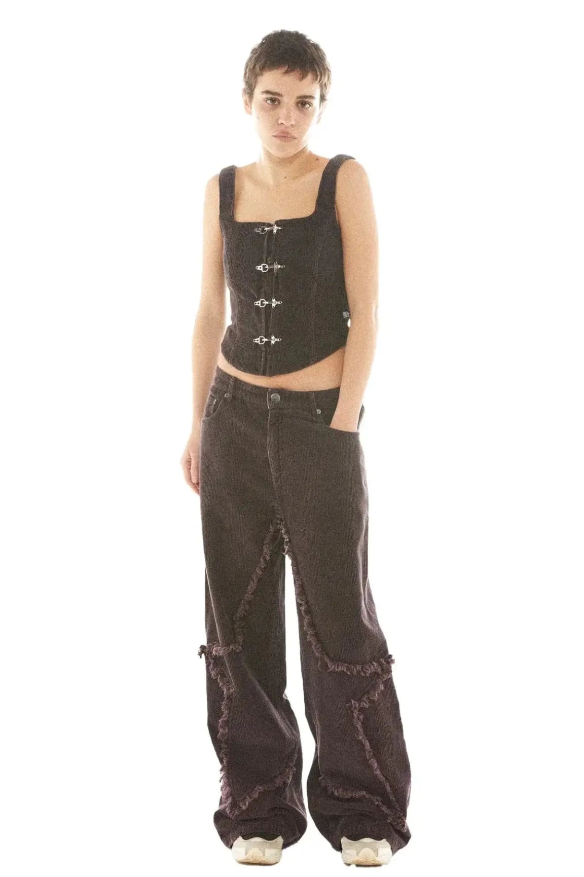 Shop Basic Pleasure Mode Basic Pleasure Mode Hot Chocolate Corset Top Corset for women – premium loungewear and festival fashion at Spoiled Brat