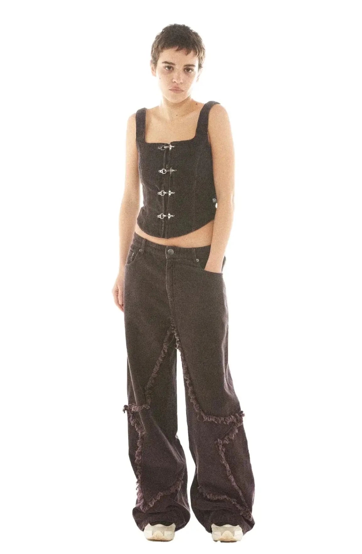 Shop Basic Pleasure Mode Basic Pleasure Mode Hot Chocolate Corset Top Corset for women – premium loungewear and festival fashion at Spoiled Brat