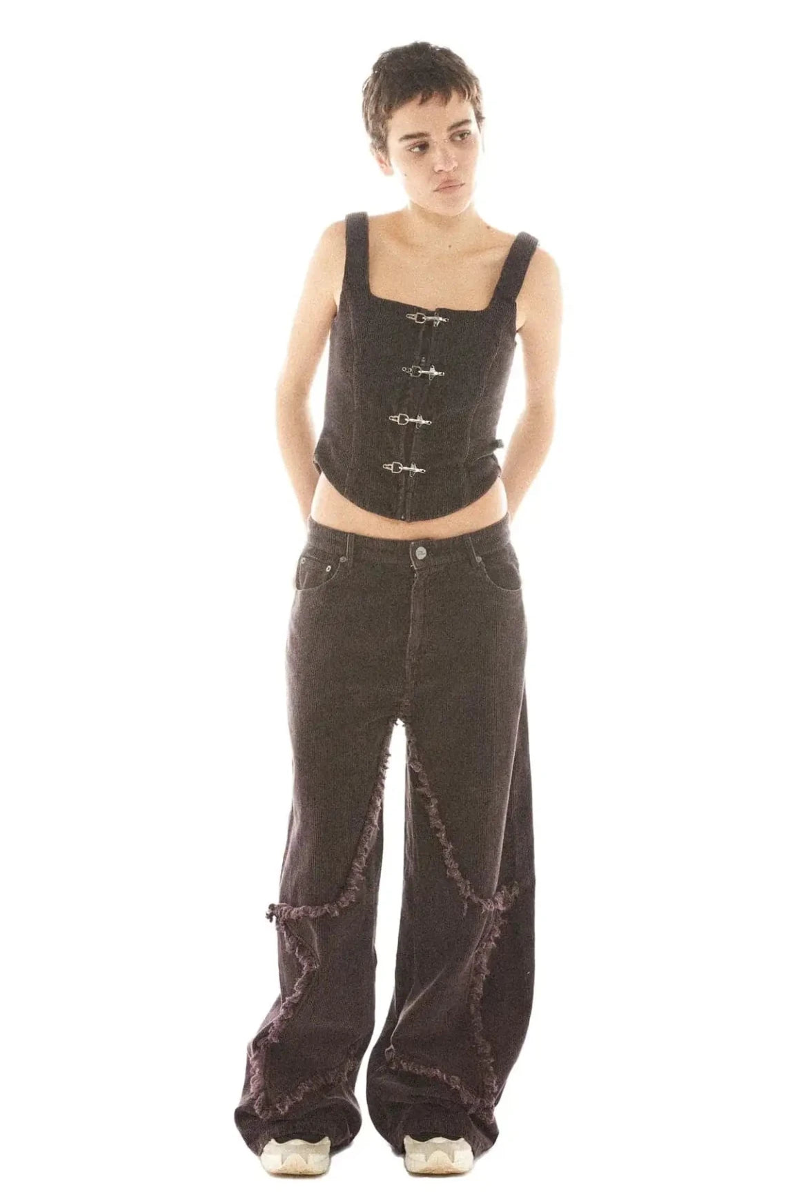 Shop Basic Pleasure Mode Basic Pleasure Mode Hot Chocolate Corset Top Corset for women – premium loungewear and festival fashion at Spoiled Brat