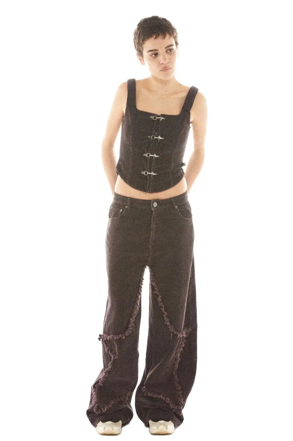 Shop Basic Pleasure Mode Basic Pleasure Mode Hot Chocolate Corset Top Corset for women – premium loungewear and festival fashion at Spoiled Brat