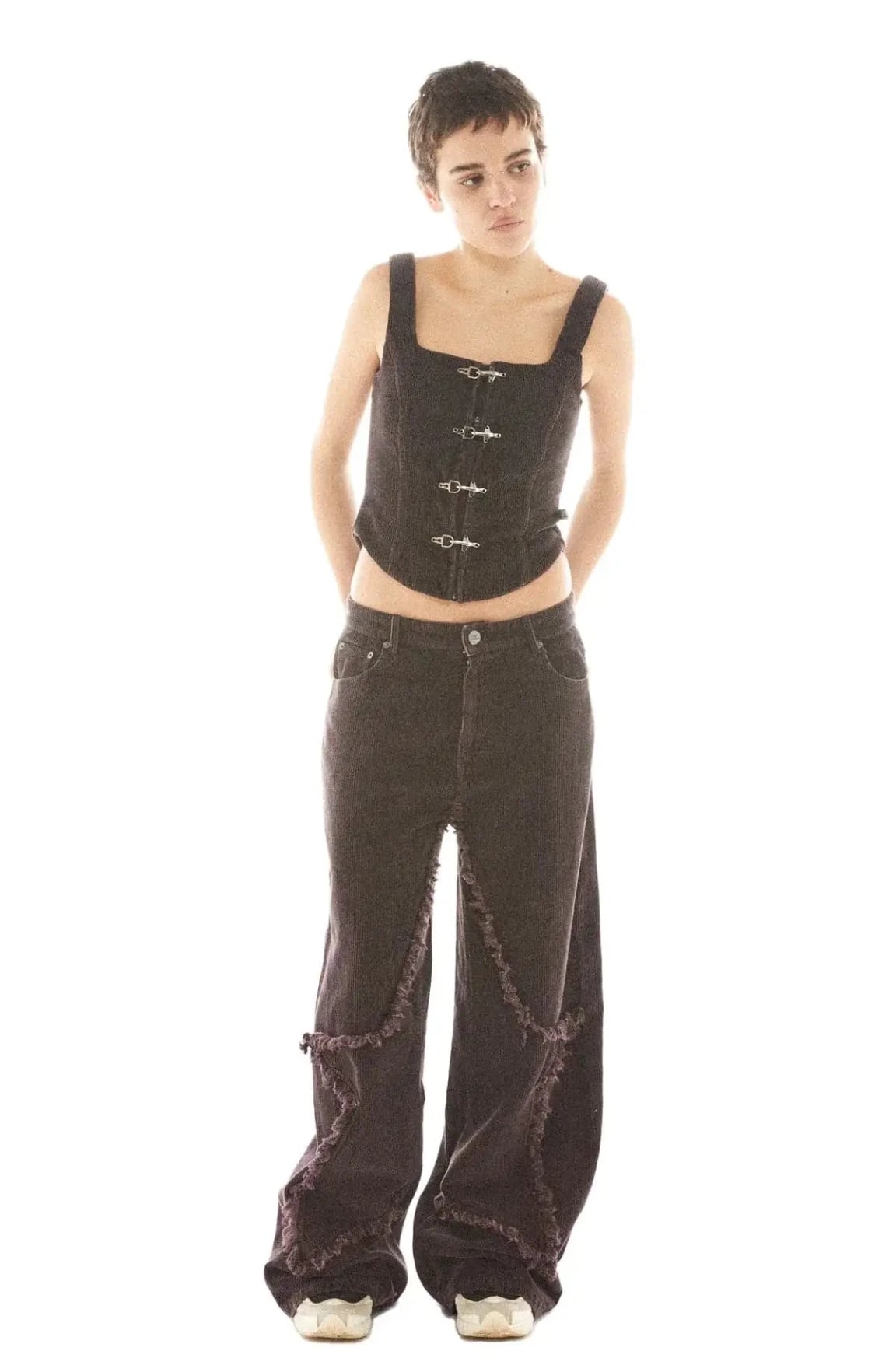 Shop Basic Pleasure Mode Basic Pleasure Mode Hot Chocolate Corset Top Corset for women – premium loungewear and festival fashion at Spoiled Brat