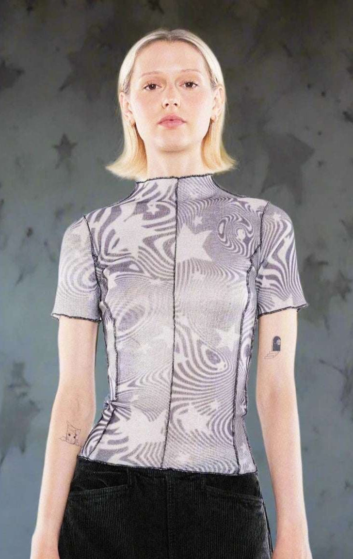 Shop Basic Pleasure Mode Basic Pleasure Mode Supernova Star Tee Tank Top for women – premium loungewear and festival fashion at Spoiled Brat