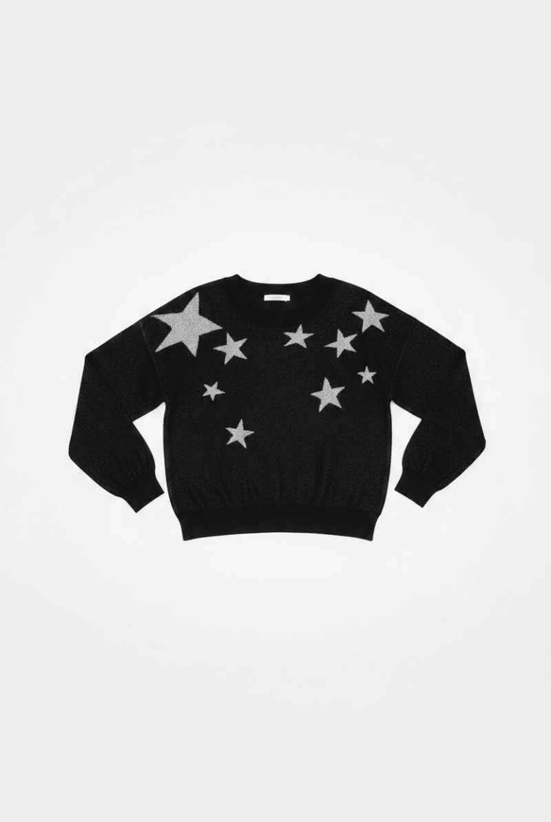 Shop Beach Riot Beach Riot Ava Silver Star Sweater as seen on Malin Andersson Sweater for women – premium loungewear and festival fashion at Spoiled Brat