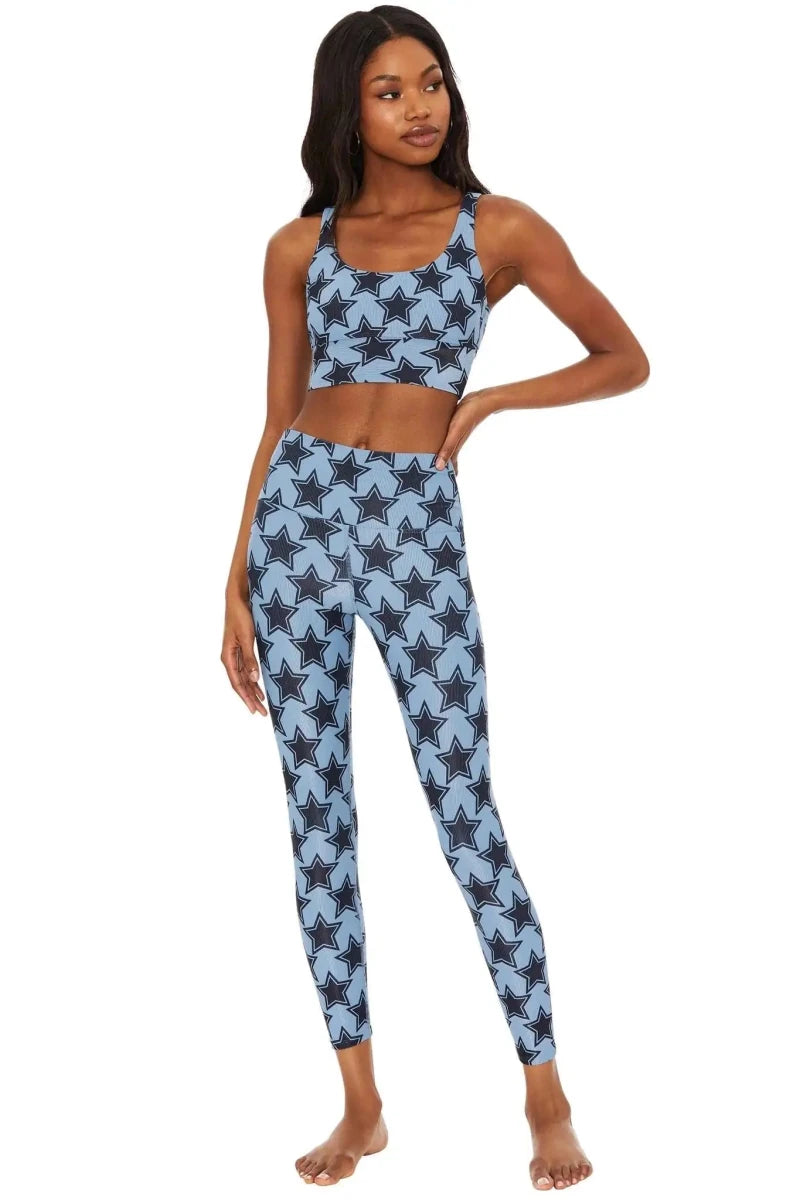Shop Beach Riot Beach Riot Ayla Pewter Disco Star Leggings Leggings for women – premium loungewear and festival fashion at Spoiled Brat