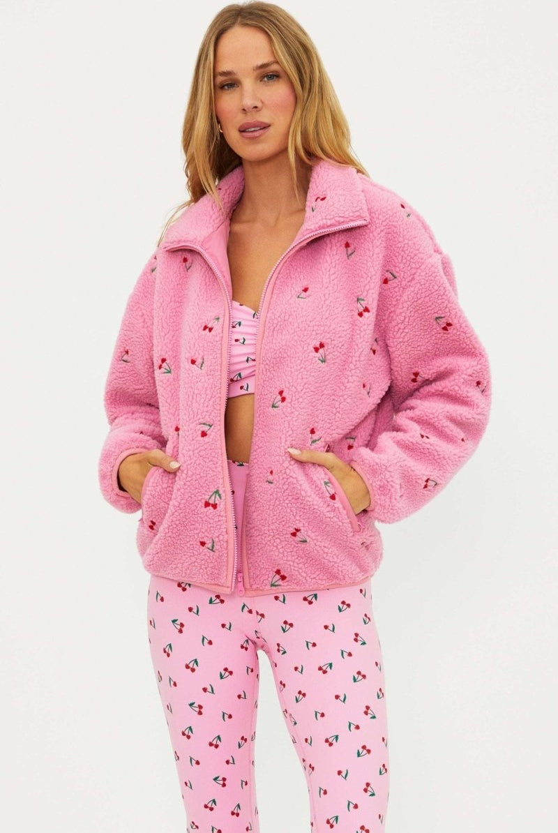 Shop Beach Riot Beach Riot Bennie Fleece Jacket as seen on Chloe Meadows Jacket for women – premium loungewear and festival fashion at Spoiled Brat