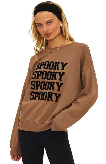 Shop Beach Riot Beach Riot Devyn Spooky Dusk Oversized Sweatshirt Sweater for women – premium loungewear and festival fashion at Spoiled Brat