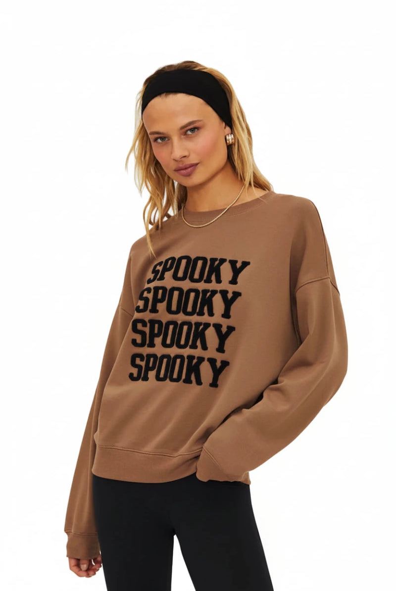 Shop Beach Riot Beach Riot Devyn Spooky Dusk Oversized Sweatshirt Sweater for women – premium loungewear and festival fashion at Spoiled Brat