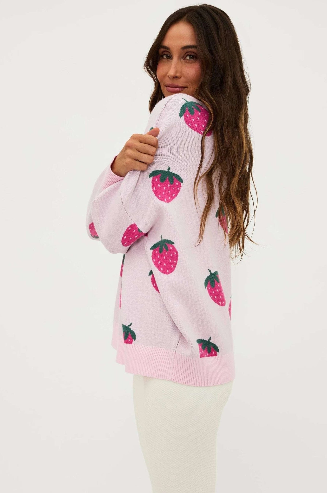 Shop Beach Riot Beach Riot Joey Strawberry Sweatshirt Jumper for women – premium loungewear and festival fashion at Spoiled Brat