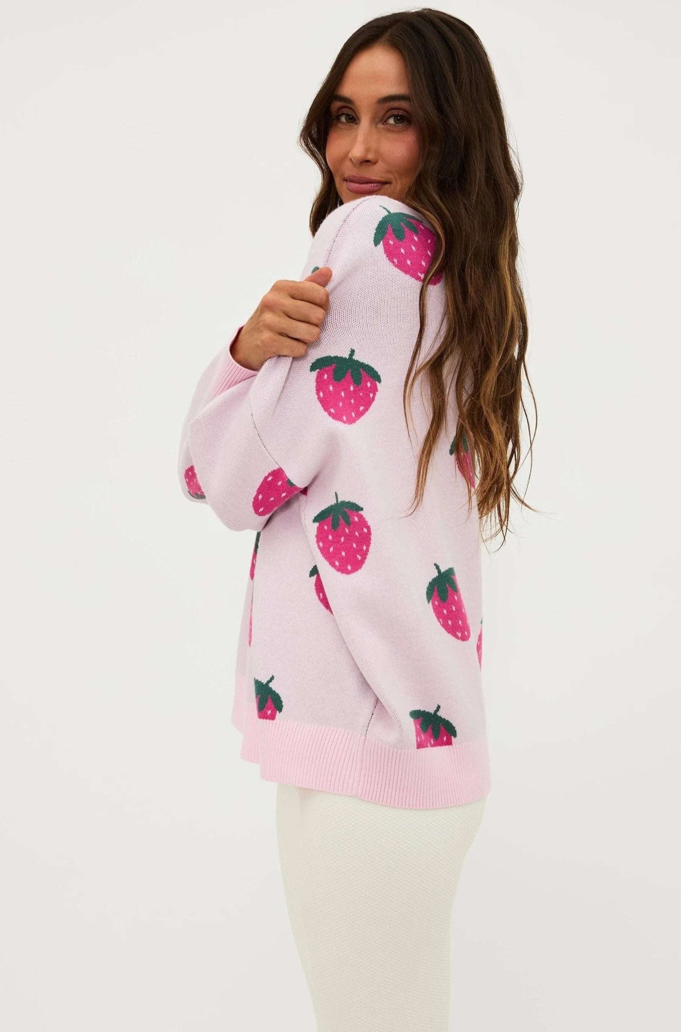 Shop Beach Riot Beach Riot Joey Strawberry Sweatshirt Jumper for women – premium loungewear and festival fashion at Spoiled Brat