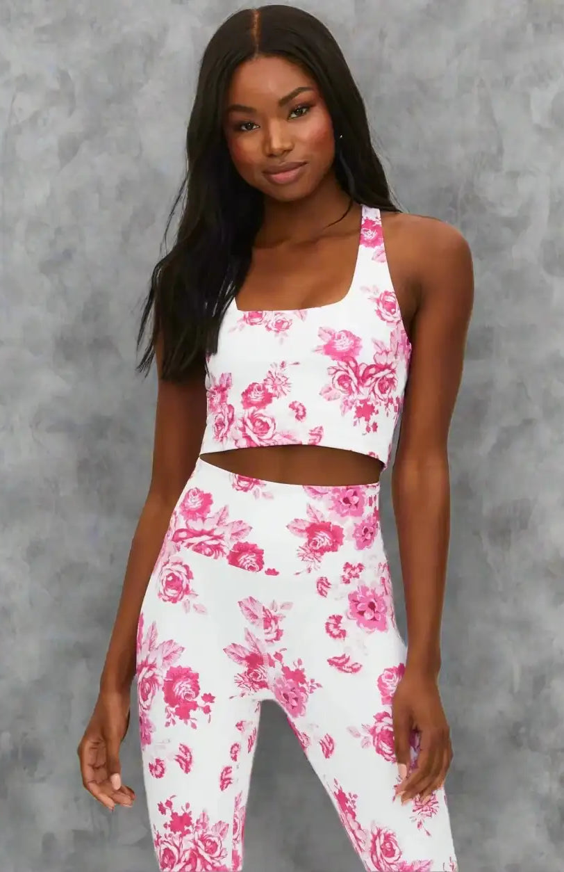 Beach Riot Katya Gym Desert Garden Crop Top as seen on Chloe Sims Crop Top by Beach Riot as seen on celebrities