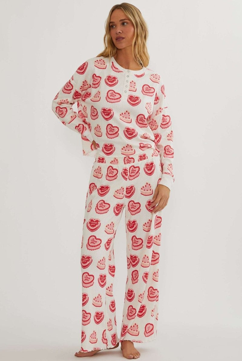 Shop Beach Riot Beach Riot Pacific Long Sleeve PJ Sleep Set Sweat Treat Pyjamas for women – premium loungewear and festival fashion at Spoiled Brat