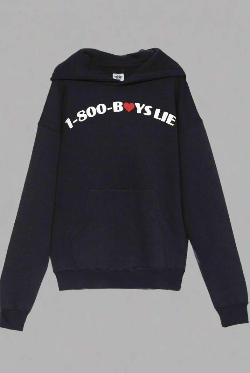Shop Boys Lie Boys Lie 1 - 800 Heart Racer Hoodie Sweater for women – premium loungewear and festival fashion at Spoiled Brat