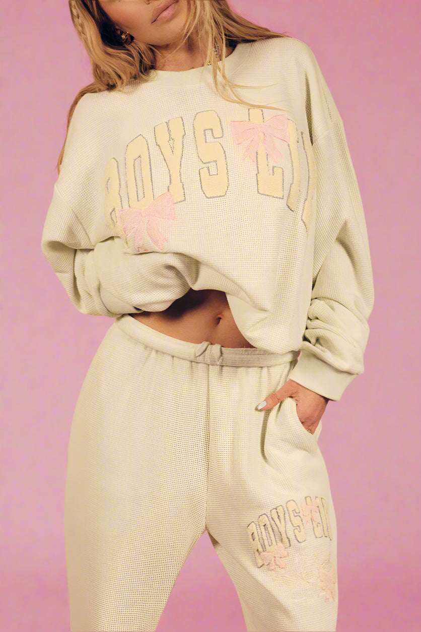 Shop Boys Lie Boys Lie Bows Kara Crewneck Sweater Sweater for women – premium loungewear and festival fashion at Spoiled Brat