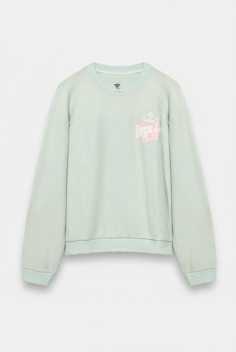 Shop Boys Lie Boys Lie Breakfast Beers Pastel Kara Crewneck Sweater Sweater for women – premium loungewear and festival fashion at Spoiled Brat