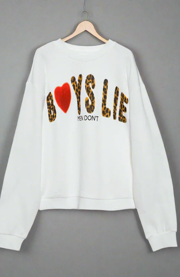 Boys Lie Caitlyn Coded Kara Crewneck Sweater - Spoiled Brat