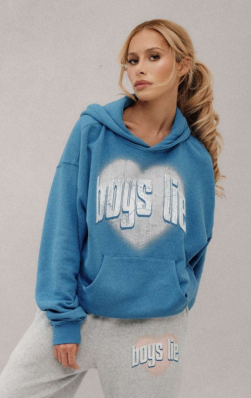 Shop Boys Lie Boys Lie Charmer Racer Hoodie as seen on Chloe Sims Hooded Sweatshirt for women – premium loungewear and festival fashion at Spoiled Brat