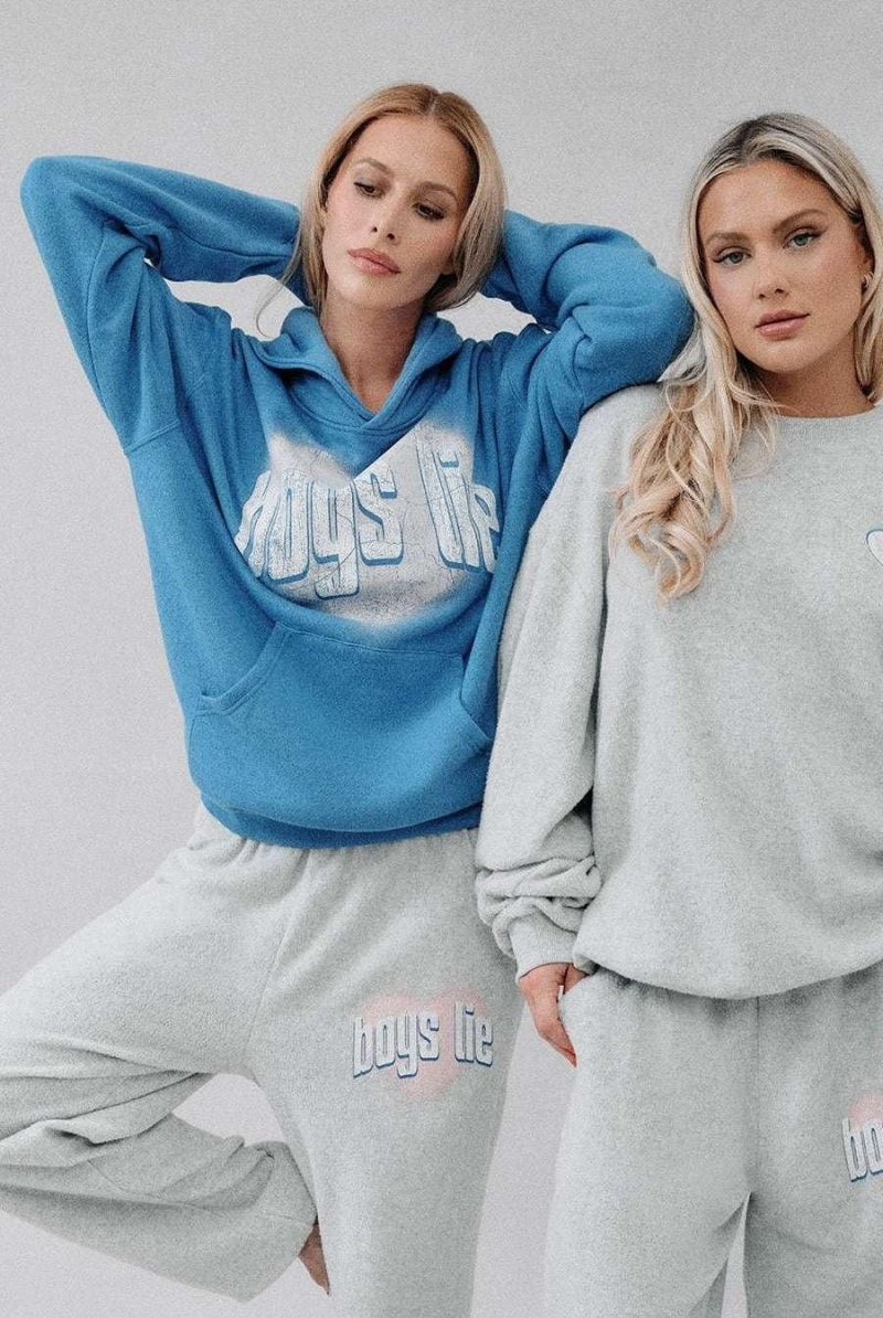 Shop Boys Lie Boys Lie Charmer Racer Hoodie as seen on Chloe Sims Hooded Sweatshirt for women – premium loungewear and festival fashion at Spoiled Brat