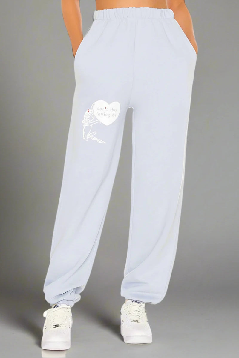 Shop Boys Lie Boys Lie Dont Stop Loving Me Sweatpants Sweatpants for women – premium loungewear and festival fashion at Spoiled Brat