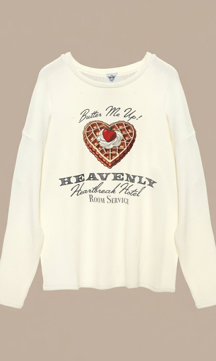 Boys Lie Heavenly Room Service PJ BF Thermal Long Sleeve Tee - Spoiled Brat