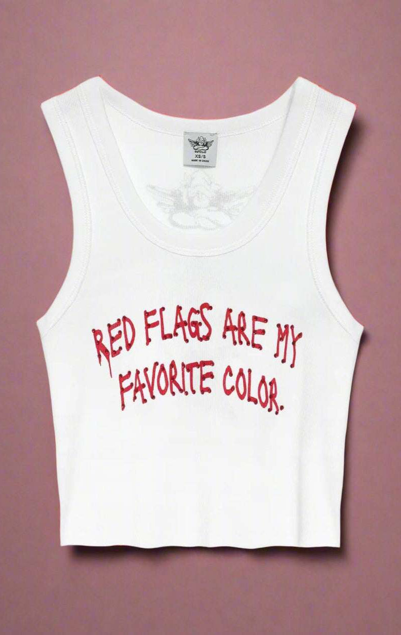Shop Boys Lie Boys Lie Red Flags Randy Tank Top Tank Top for women – premium loungewear and festival fashion at Spoiled Brat