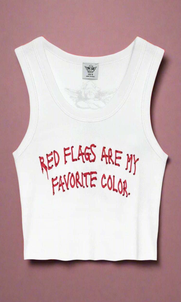 Shop Boys Lie Boys Lie Red Flags Randy Tank Top Tank Top for women – premium loungewear and festival fashion at Spoiled Brat