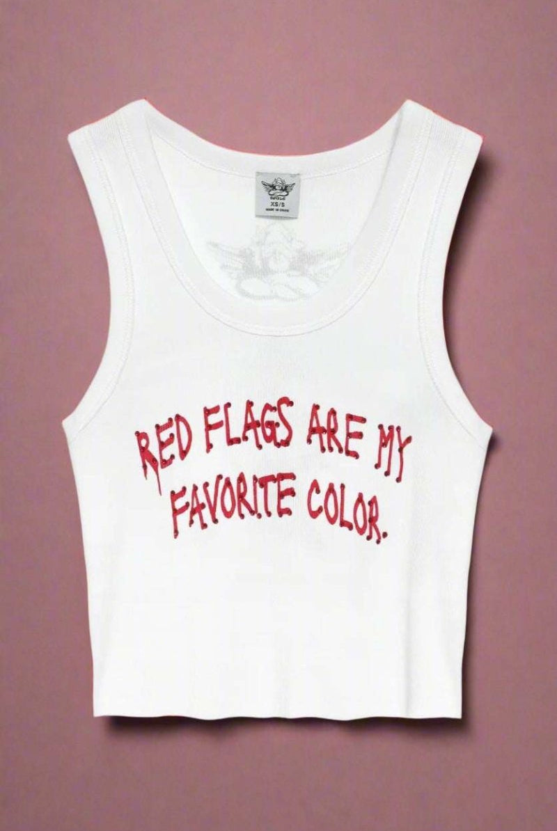 Shop Boys Lie Boys Lie Red Flags Randy Tank Top Tank Top for women – premium loungewear and festival fashion at Spoiled Brat