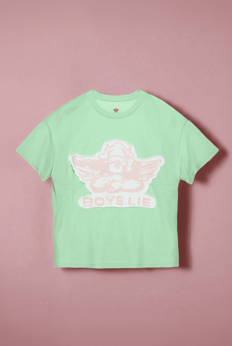 Shop Boys Lie Boys Lie Stitch Me Up Boyfriend Tee Boyfriend T-Shirt for women – premium loungewear and festival fashion at Spoiled Brat