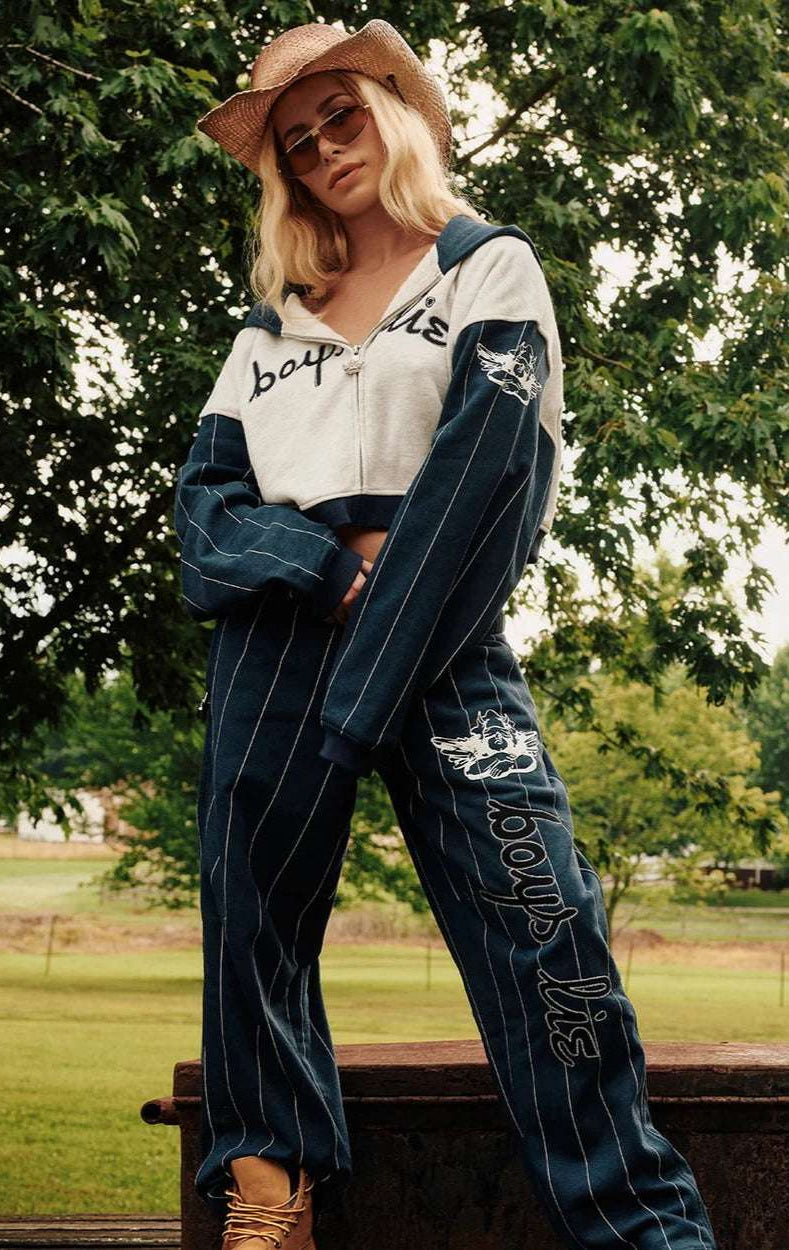 Shop Boys Lie Boys Lie The Big Leaguer Alex Zip up Hoodie Zip Up Hoodie for women – premium loungewear and festival fashion at Spoiled Brat