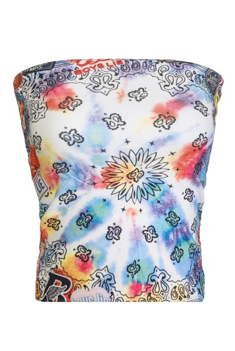 Shop Boys Lie Boys Lie Tie - Danna Tube Top Crop Top for women – premium loungewear and festival fashion at Spoiled Brat