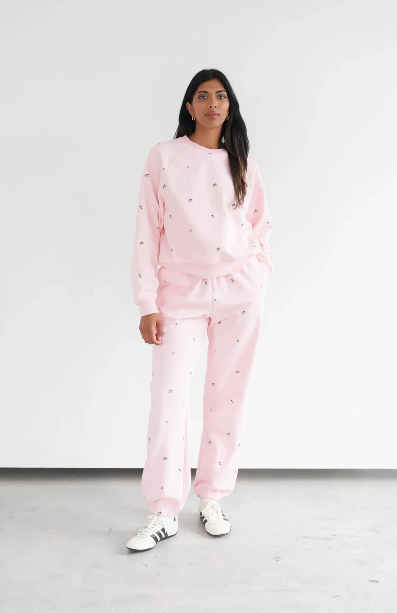 Shop Brunette The Label Brunette The Label "Be Kind" All Over Floral Oversized Joggers Sweatpants for women – premium loungewear and festival fashion at Spoiled Brat