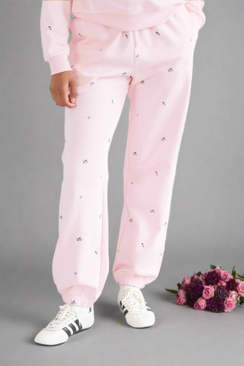 Shop Brunette The Label Brunette The Label "Be Kind" All Over Floral Oversized Joggers Sweatpants for women – premium loungewear and festival fashion at Spoiled Brat