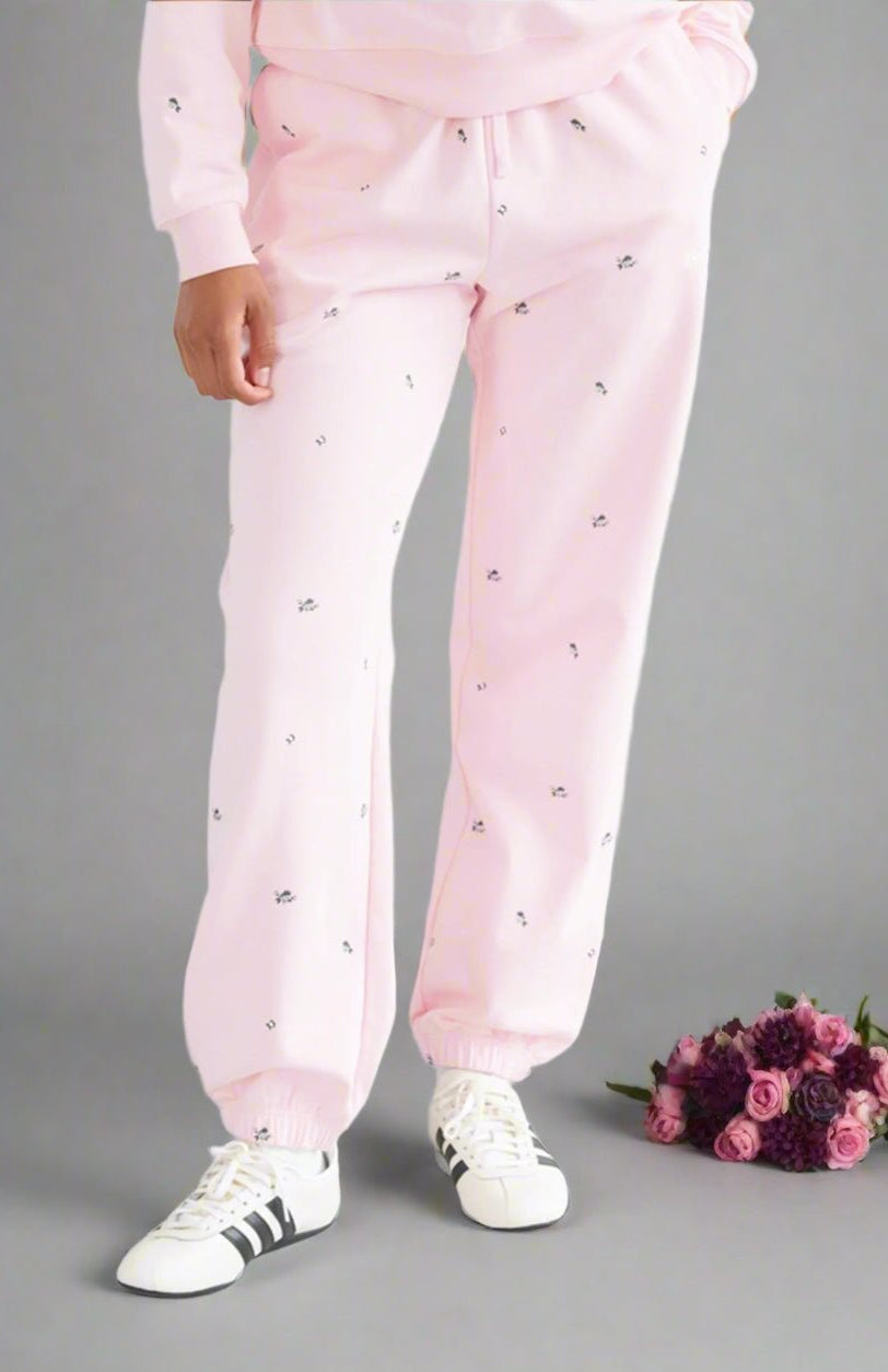 Shop Brunette The Label Brunette The Label "Be Kind" All Over Floral Oversized Joggers Sweatpants for women – premium loungewear and festival fashion at Spoiled Brat