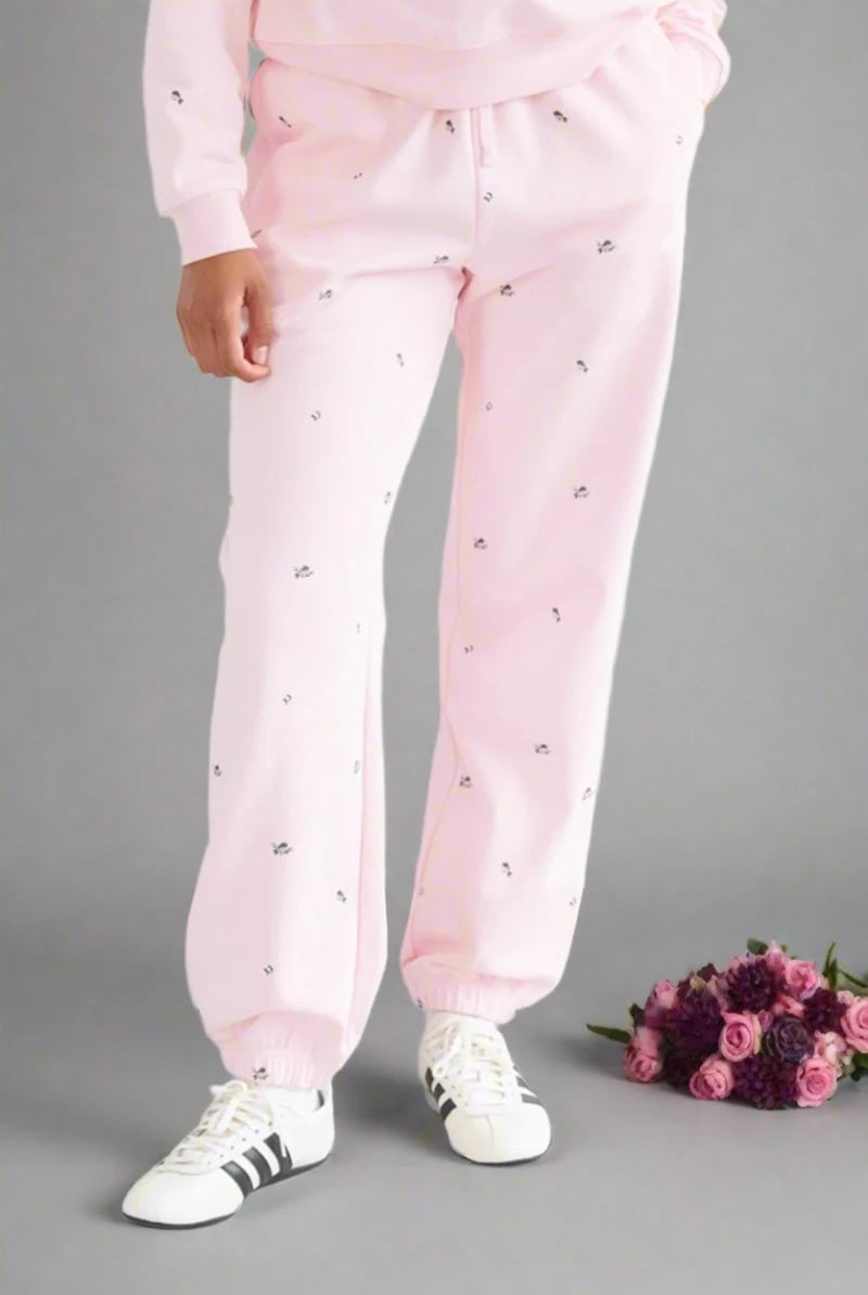 Shop Brunette The Label Brunette The Label "Be Kind" All Over Floral Oversized Joggers Sweatpants for women – premium loungewear and festival fashion at Spoiled Brat