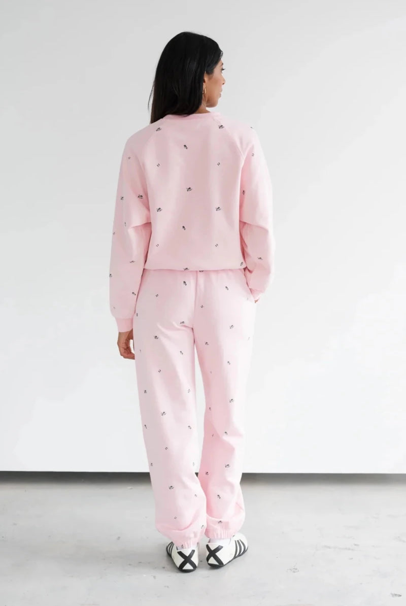Shop Brunette The Label Brunette The Label "Be Kind" All Over Floral Perfect Crew Sweater Sweater for women – premium loungewear and festival fashion at Spoiled Brat