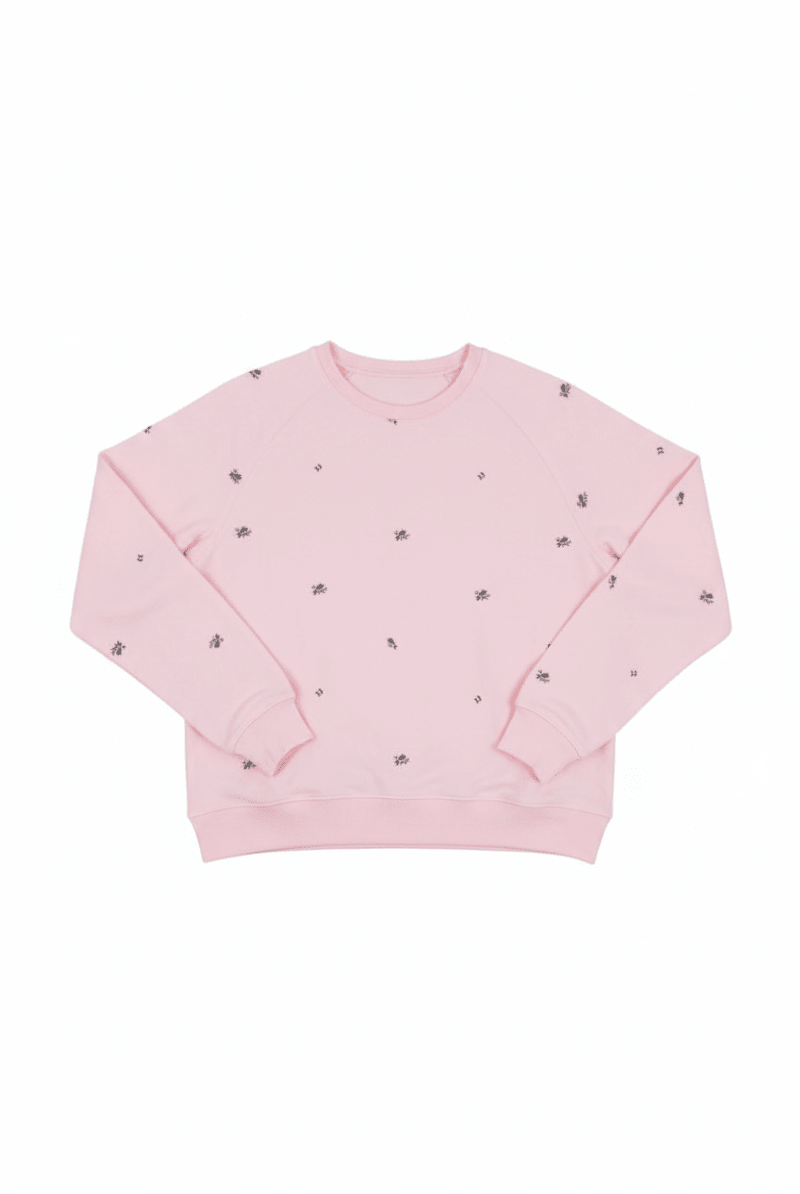 Shop Brunette The Label Brunette The Label "Be Kind" All Over Floral Perfect Crew Sweater Sweater for women – premium loungewear and festival fashion at Spoiled Brat