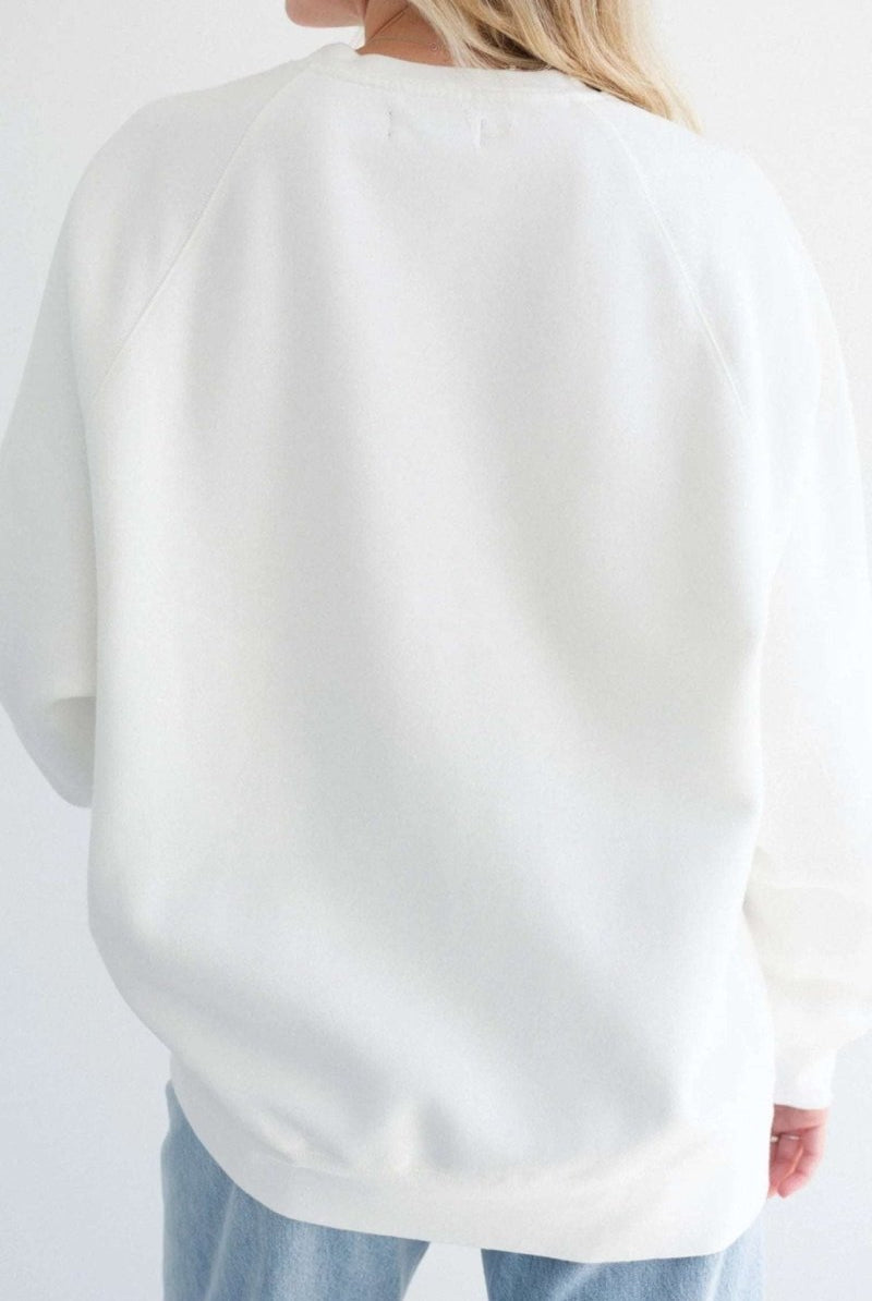 Shop Brunette The Label Brunette The Label "Blonde" Varsity Hair Colour Not Your Boyfriend's Crew Sweater Sweater for women – premium loungewear and festival fashion at Spoiled Brat