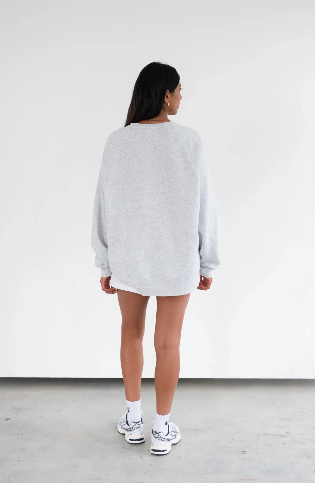 Shop Brunette The Label Brunette The Label "Brunette" Grey Varsity Hair Colour Not Your Boyfriend's Crew Sweater for women – premium loungewear and festival fashion at Spoiled Brat