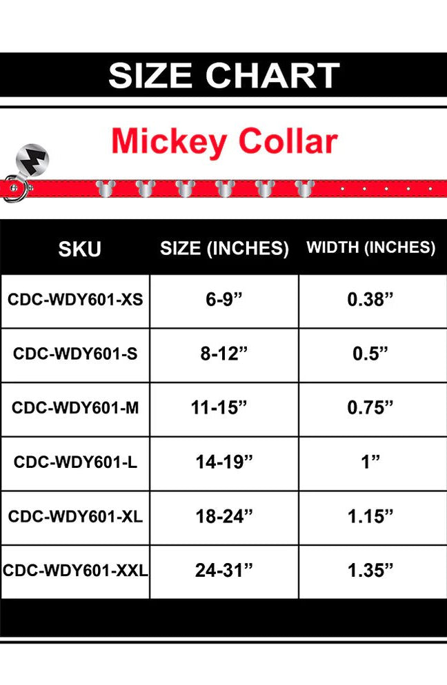 Shop Buckle Down Products Buckle Down Products Disney Mickey Mouse Vegan Leather Dog Collar Dog Collar for women – premium loungewear and festival fashion at Spoiled Brat