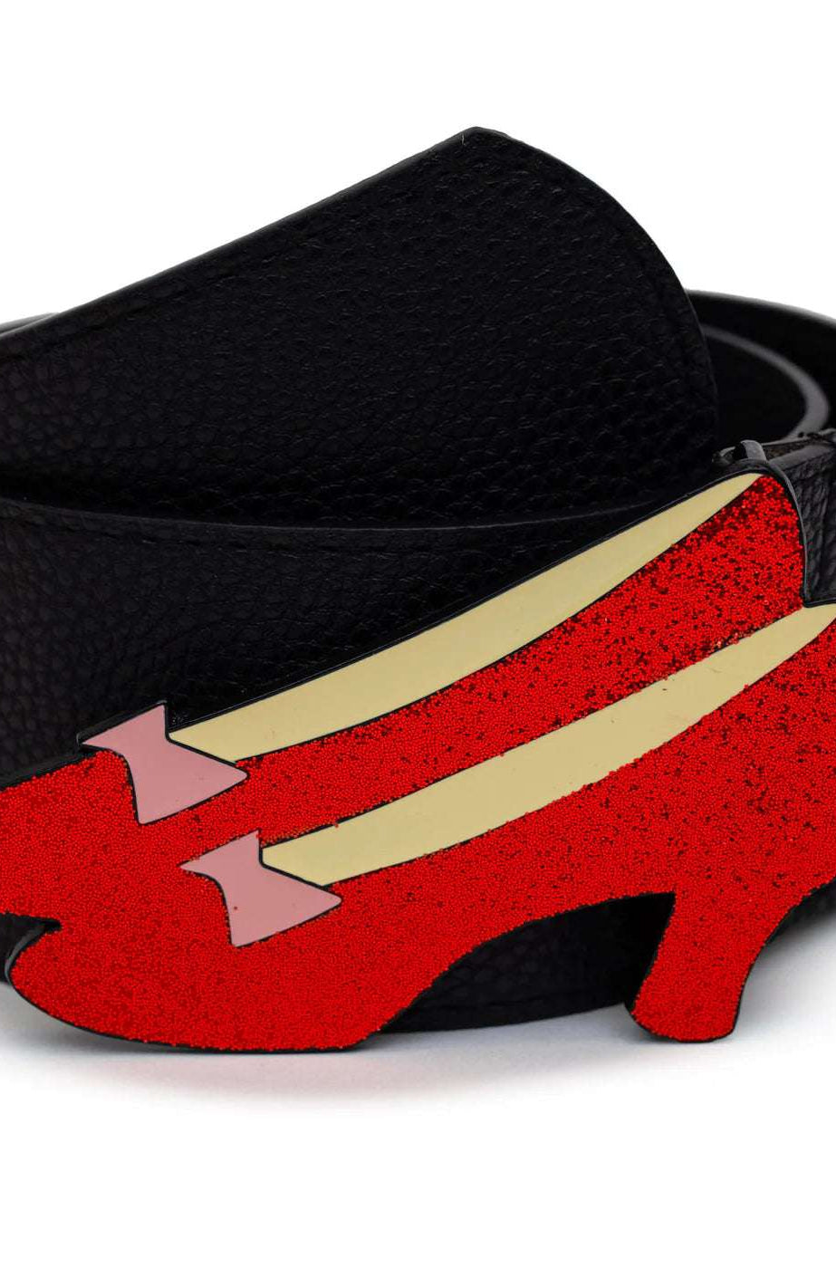 Shop Buckle Down Products Buckle Down Wizard Of Oz Ruby Slippers Enamel Belt Belt for women – premium loungewear and festival fashion at Spoiled Brat