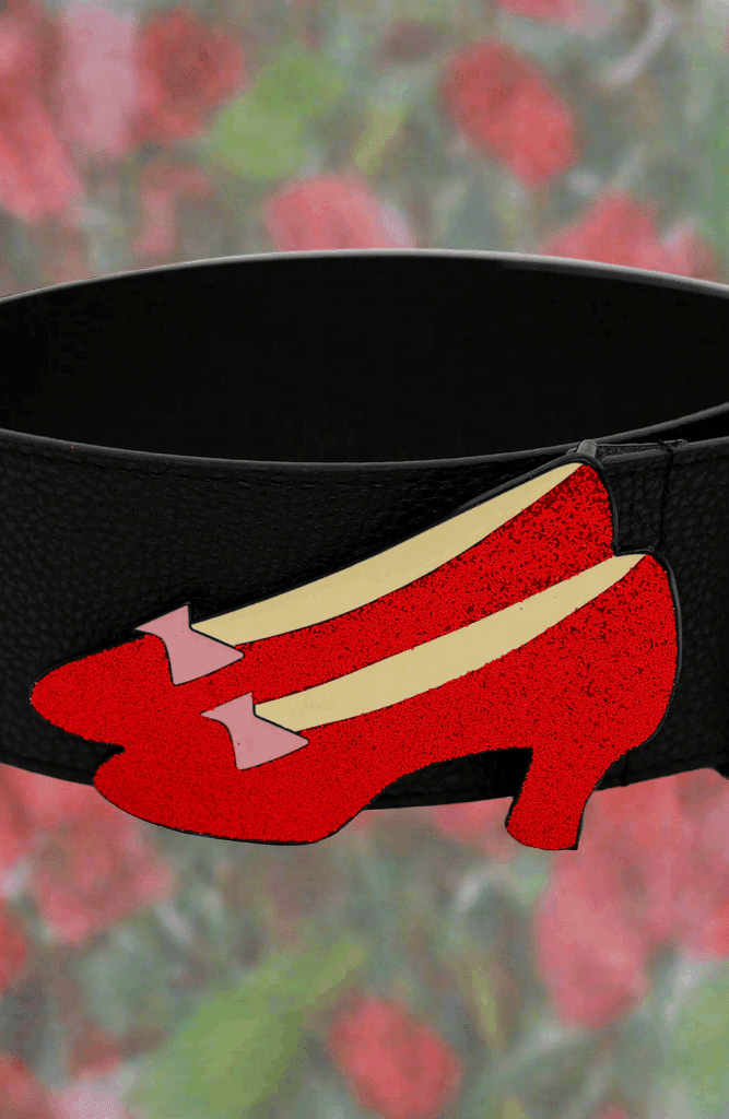 Shop Buckle Down Products Buckle Down Wizard Of Oz Ruby Slippers Enamel Belt Belt for women – premium loungewear and festival fashion at Spoiled Brat