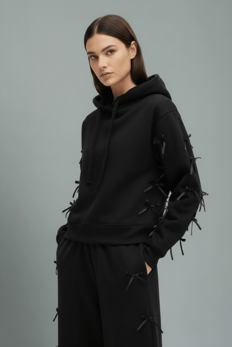Shop CHRLDR CHRLDR Molly Bows Hoodie Hoodie for women – premium loungewear and festival fashion at Spoiled Brat