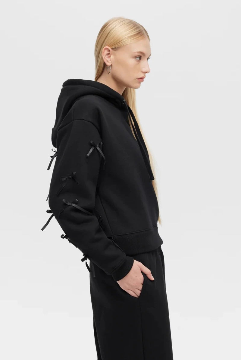 Shop CHRLDR CHRLDR Molly Bows Hoodie Hoodie for women – premium loungewear and festival fashion at Spoiled Brat