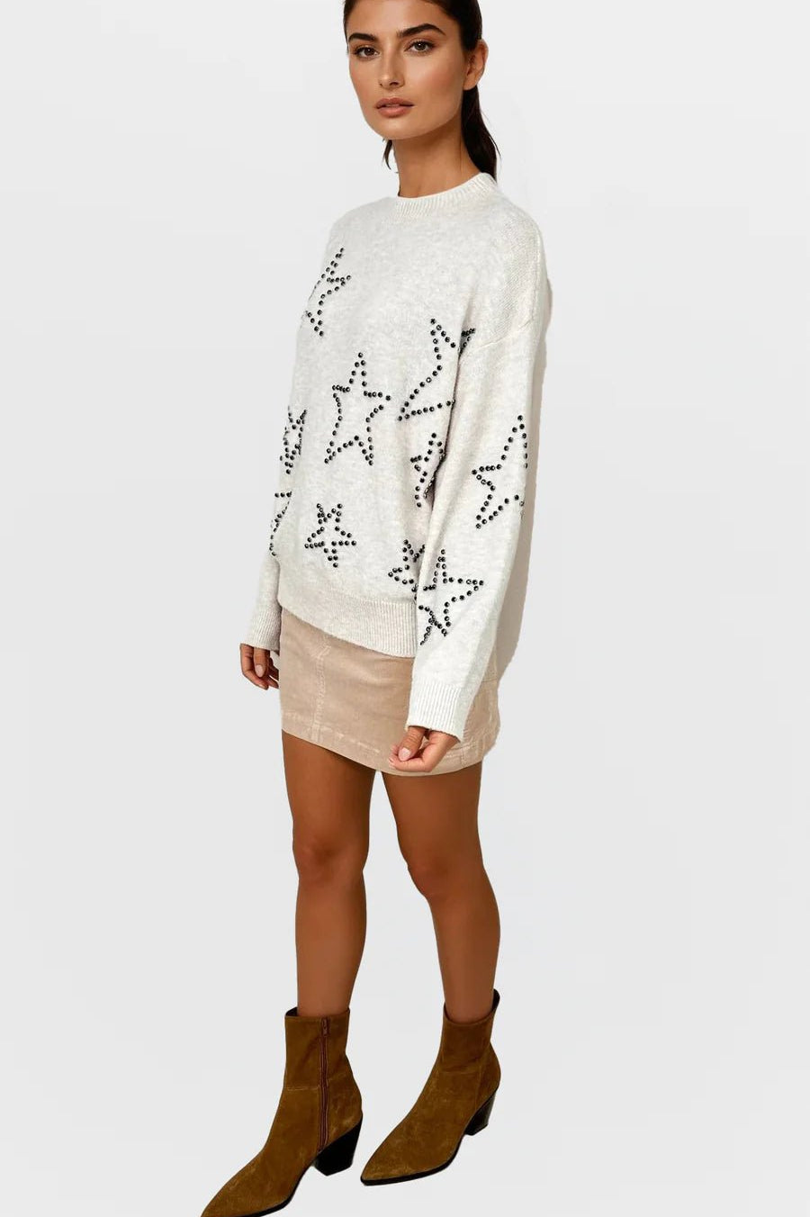 Shop CHRLDR CHRLDR Studded Star Perfect Sweater Jumper for women – premium loungewear and festival fashion at Spoiled Brat