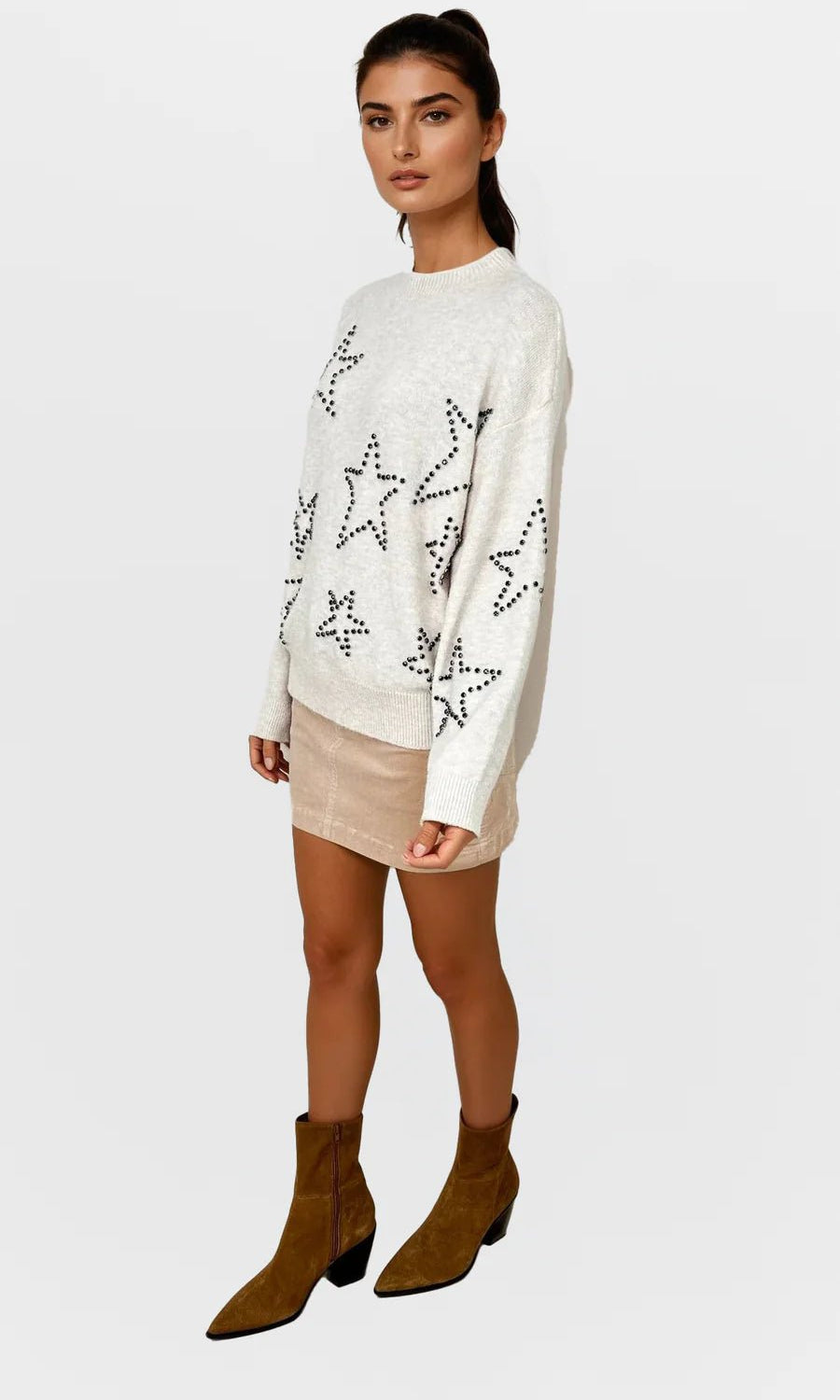 CHRLDR Studded Star Perfect Sweater - Spoiled Brat