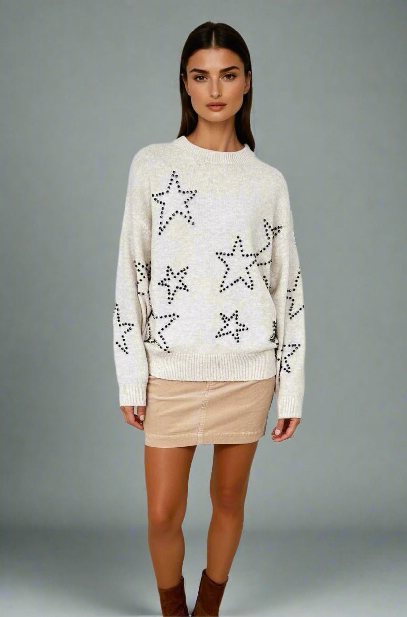 CHRLDR Studded Star Perfect Sweater - Spoiled Brat