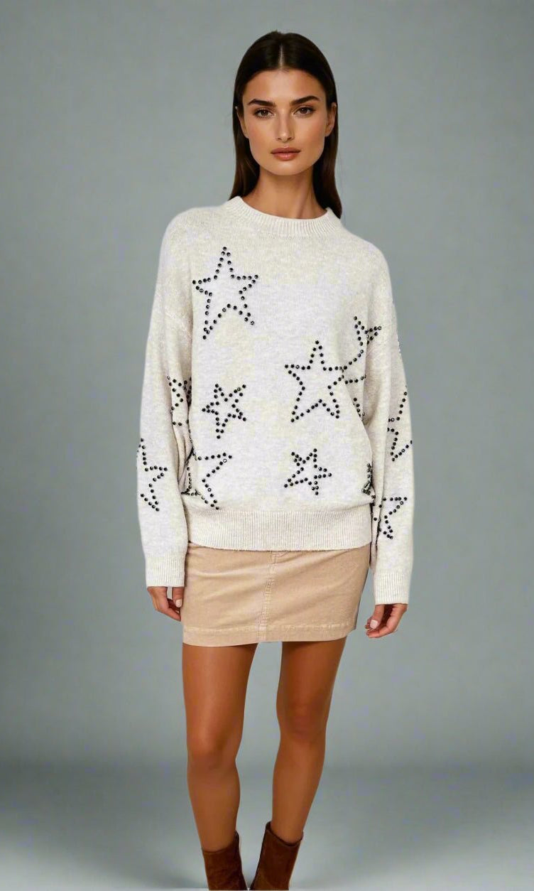 CHRLDR Studded Star Perfect Sweater - Spoiled Brat