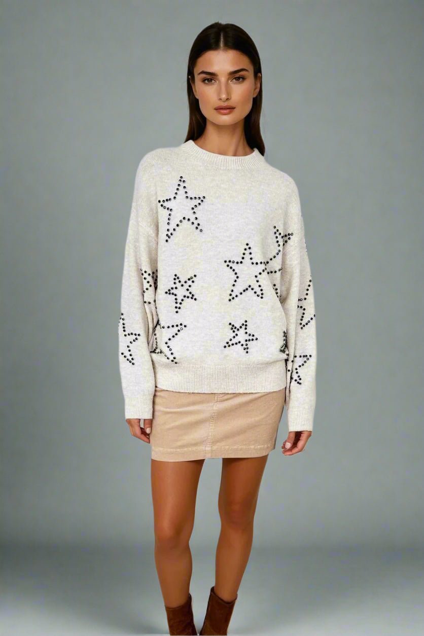 CHRLDR Studded Star Perfect Sweater - Spoiled Brat