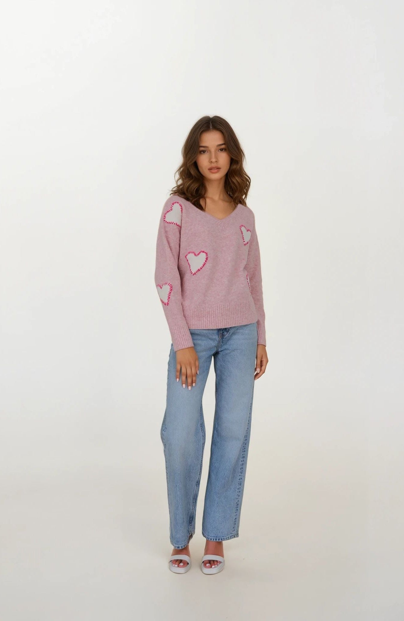 CHRLDR Sweetheart V Neck Perfect Sweater - Spoiled Brat