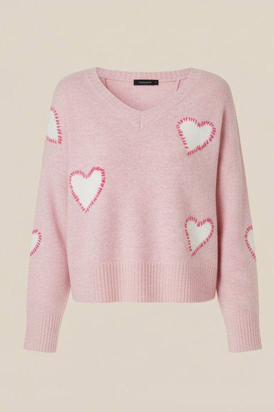 Shop CHRLDR CHRLDR Sweetheart V Neck Perfect Sweater Jumper for women – premium loungewear and festival fashion at Spoiled Brat