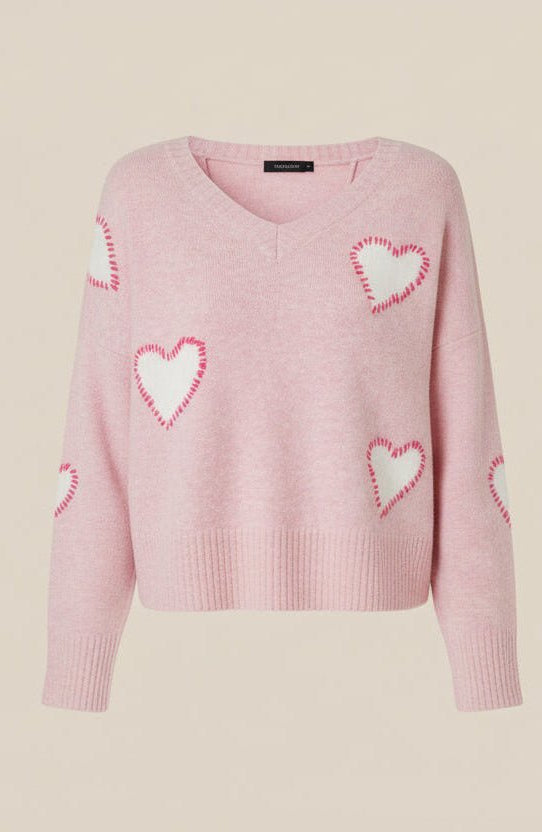 CHRLDR Sweetheart V Neck Perfect Sweater - Spoiled Brat